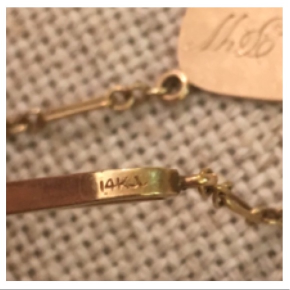 Vintage 14k Gold Tie Clip Chain & Initials “CPW” - Picture 11 of 14